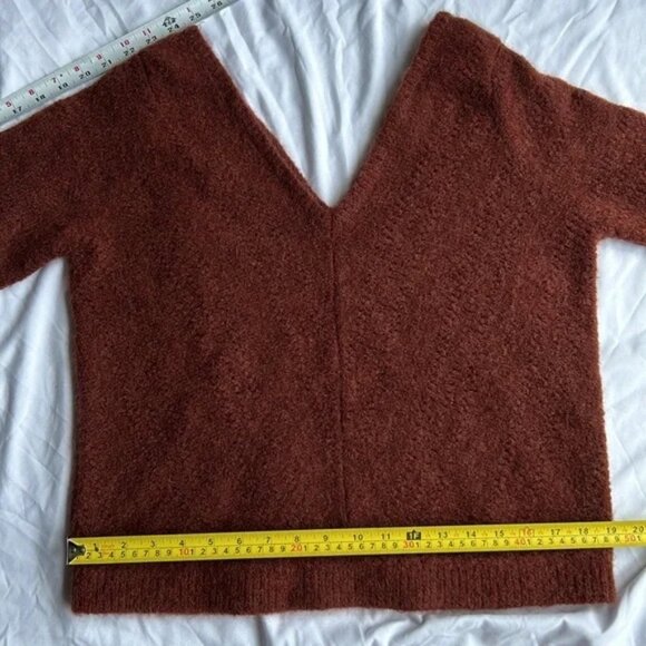 Sezane Women's V-Neck Sweater in Rich Brown - Picture 8 of 11